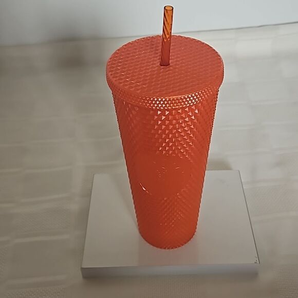 Starbucks Studded Cold Cup Venti Tumbler 24oz Orange - Picture 10 of 16
